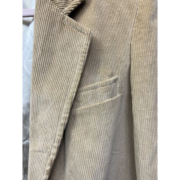 Classic Fashions Jacket Womens 10 SHORT Tan Wide Wale Corduroy Button Neutral - Picture 6 of 6